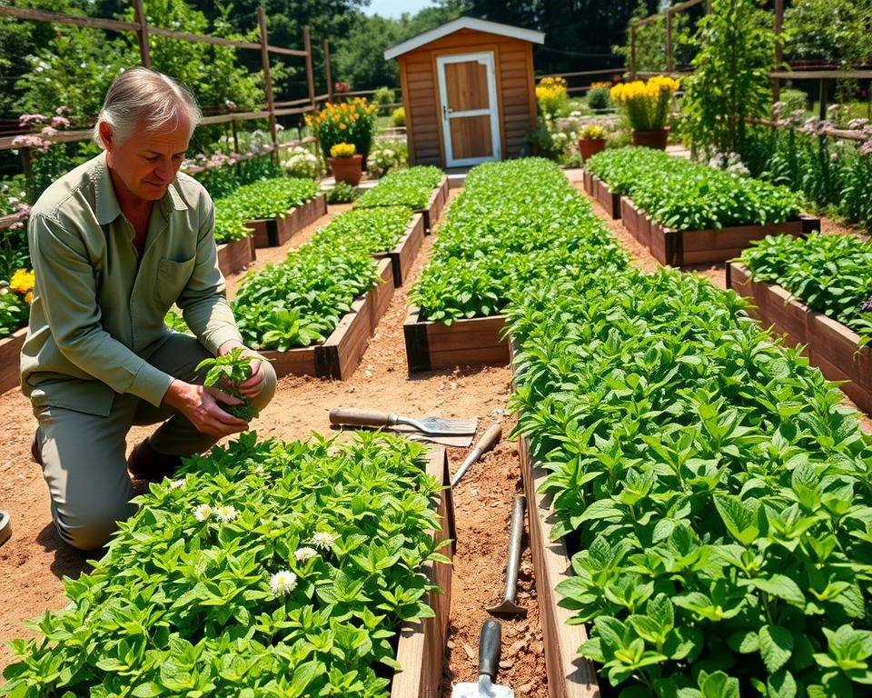 Kräutergarten Planung für Teeanbau