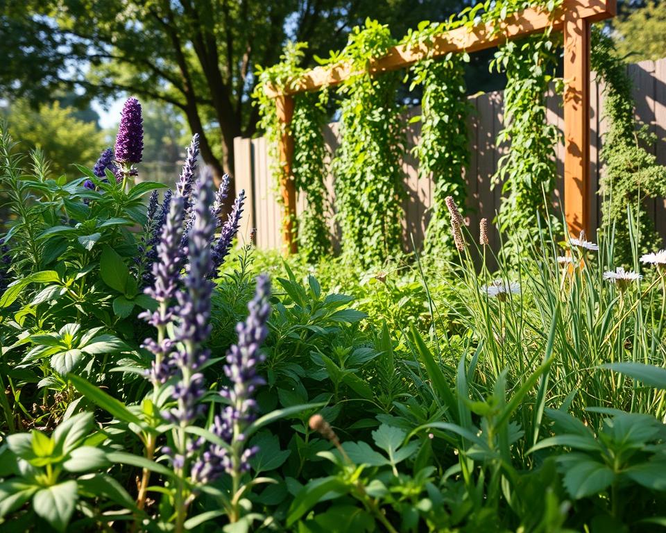 Kräuterkombination im Garten