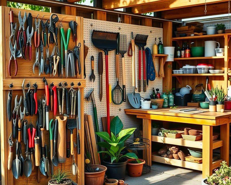Kreative Aufhängelösungen für Gartengeräte Kreative Aufhängelösungen für Gartengeräte