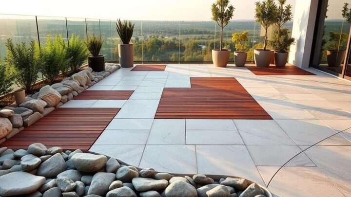 Kreative Bodengestaltung im Freisitz: Mehr als nur Steinplatten und Holz
