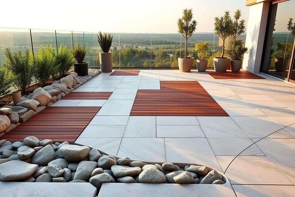 Kreative Bodengestaltung im Freisitz: Mehr als nur Steinplatten und Holz