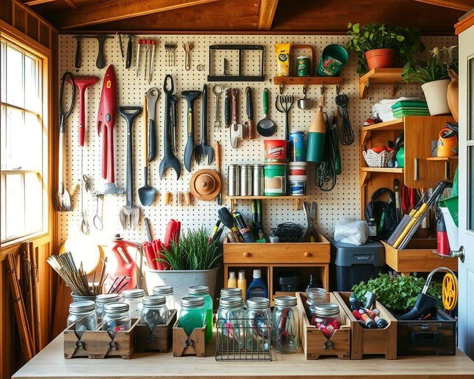 Kreative DIY Lösungen Gartengeräte Organisation