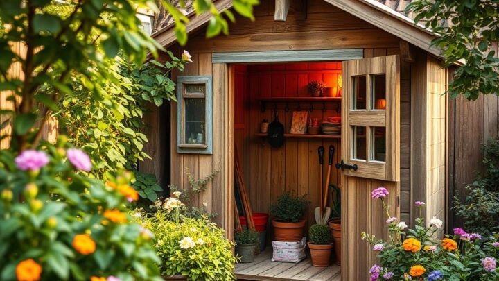 Kreative Eckschuppen-Ideen für kleine Gärten