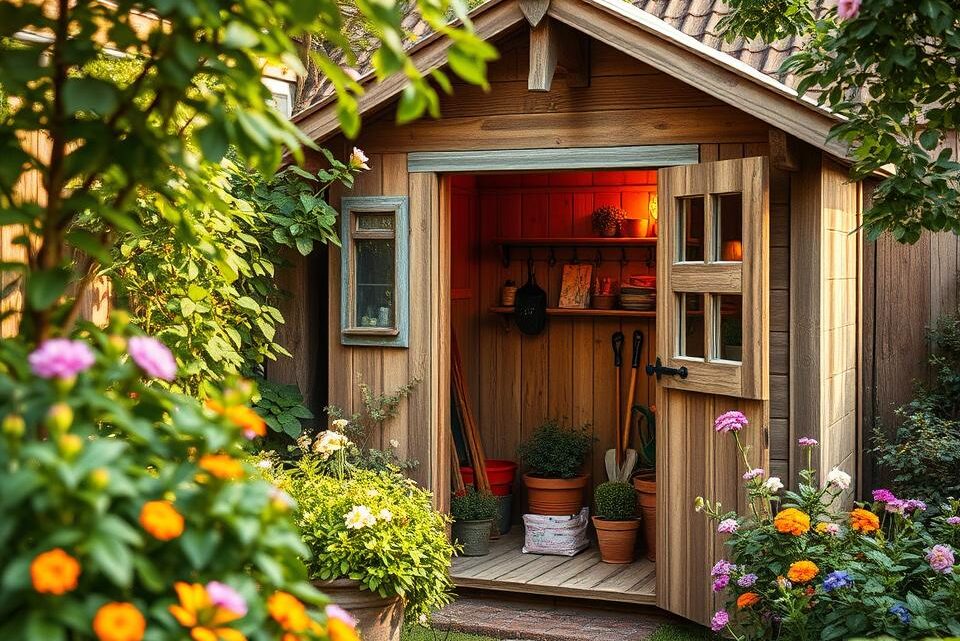 Kreative Eckschuppen-Ideen für kleine Gärten