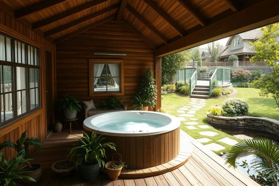 Kreative Ideen für einen Whirlpool-Schuppen als entspannende Wohlfühloase