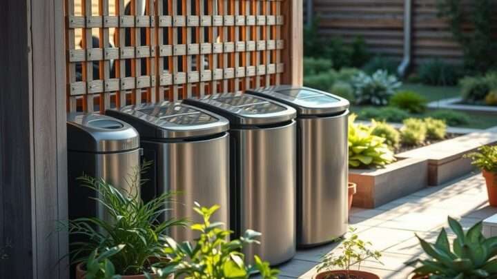 Kreative Mülltonnen-Verstaulösungen für einen ordentlichen Außenbereich