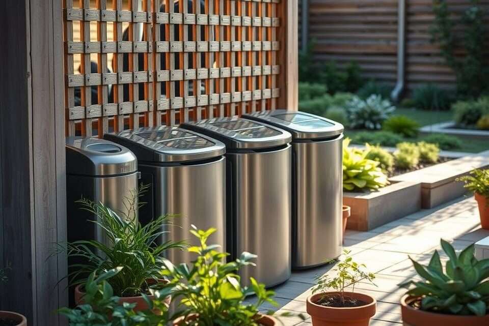 Kreative Mülltonnen-Verstaulösungen für einen ordentlichen Außenbereich