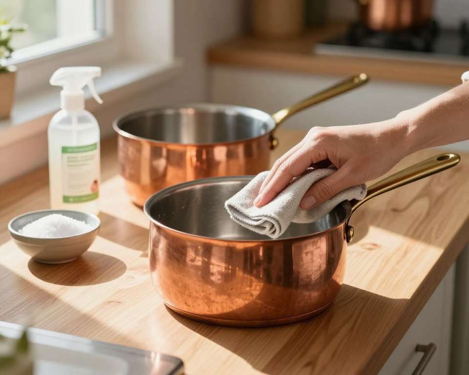 Kupfer Töpfe reinigen