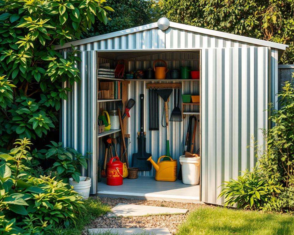 Lagerung Gartenwerkzeuge Metall Gerätehaus