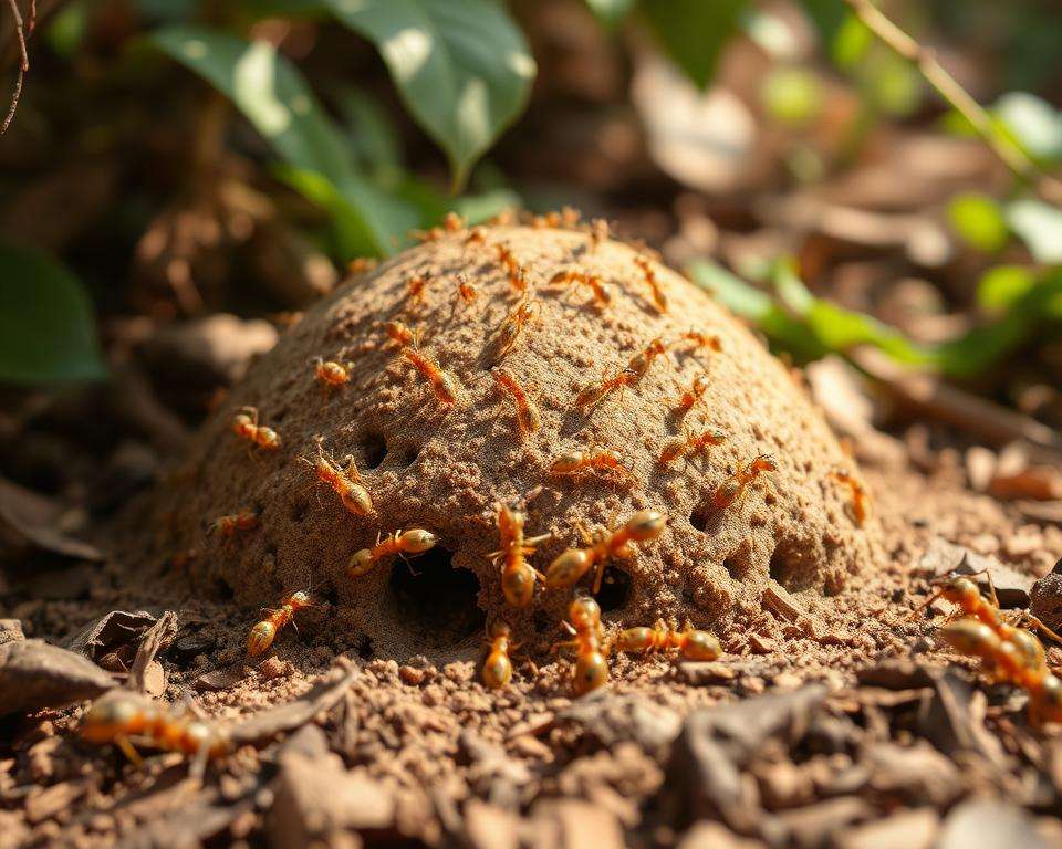 Lasius flavus Nestbau