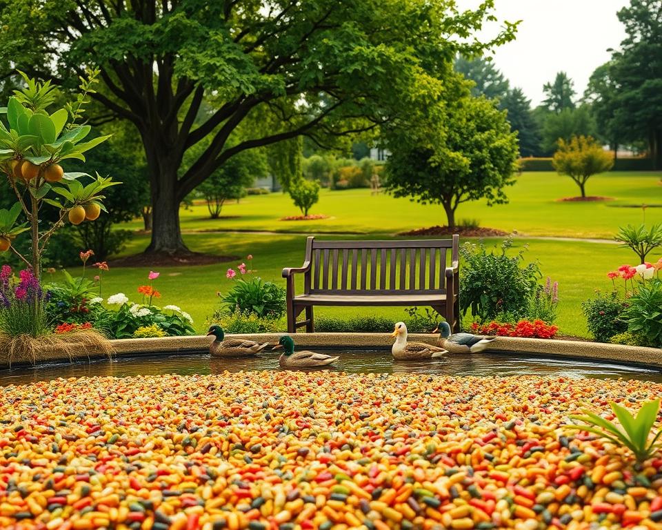 Laufentenfutter im Garten