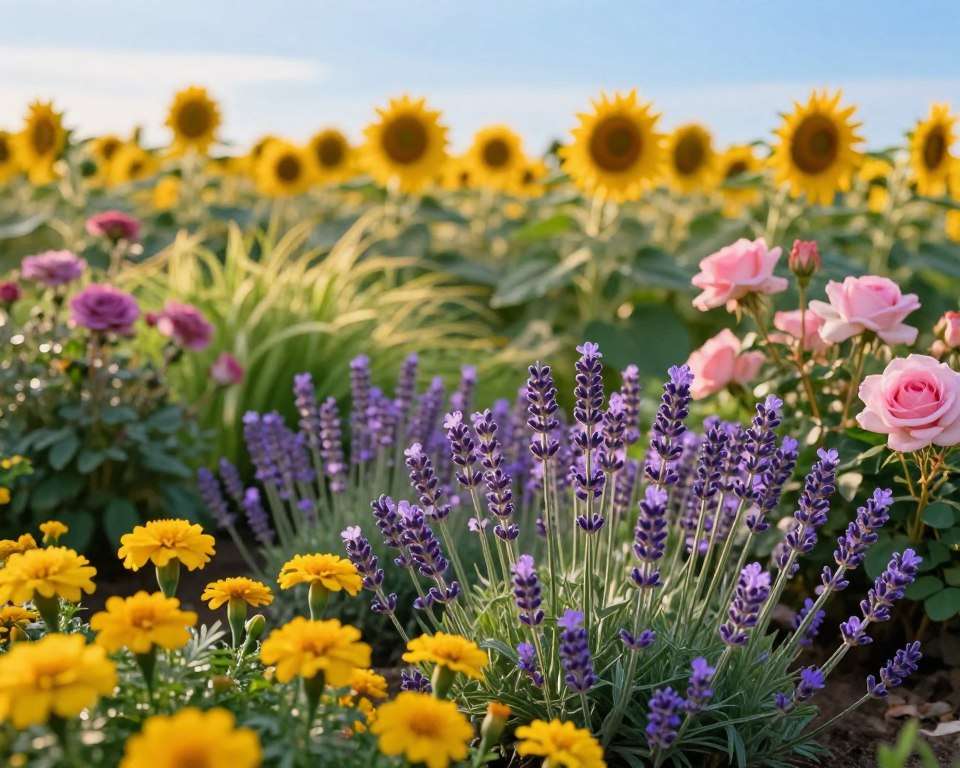 Lavendel Farbkombinationen im Garten