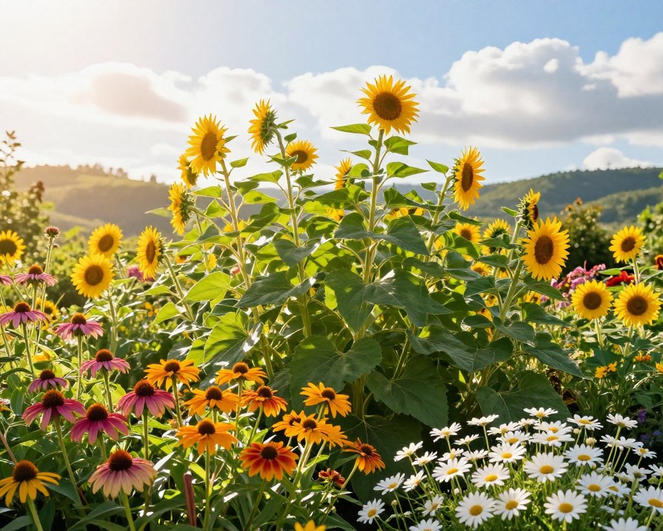 Lichtbedürftige Stauden im Sonnenlicht
