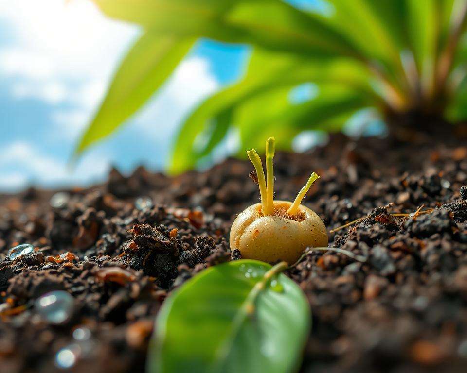 Mangokern Keimung Mangokern Keimung