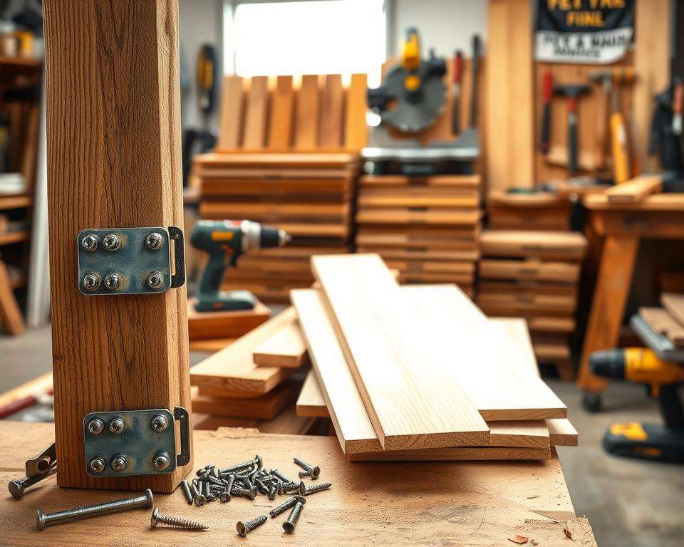 Material und Werkzeug Sichtschutzzaun