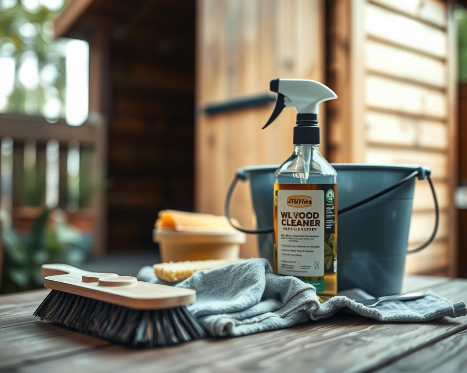 Materialien Gartenhaus Reinigung