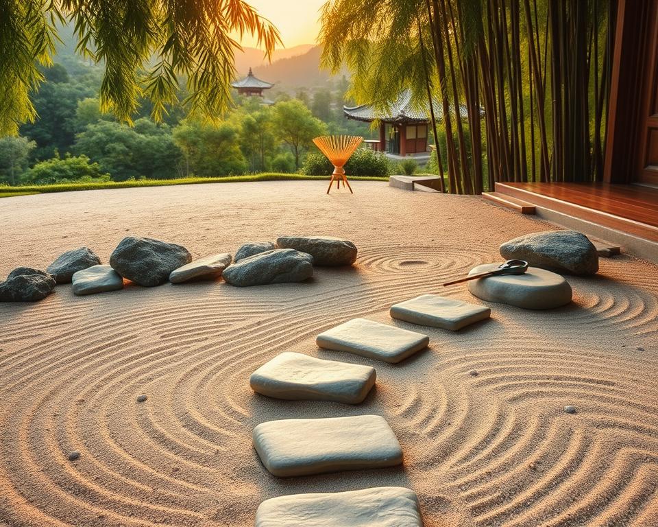 Materialien Zen-Garten Werkzeuge