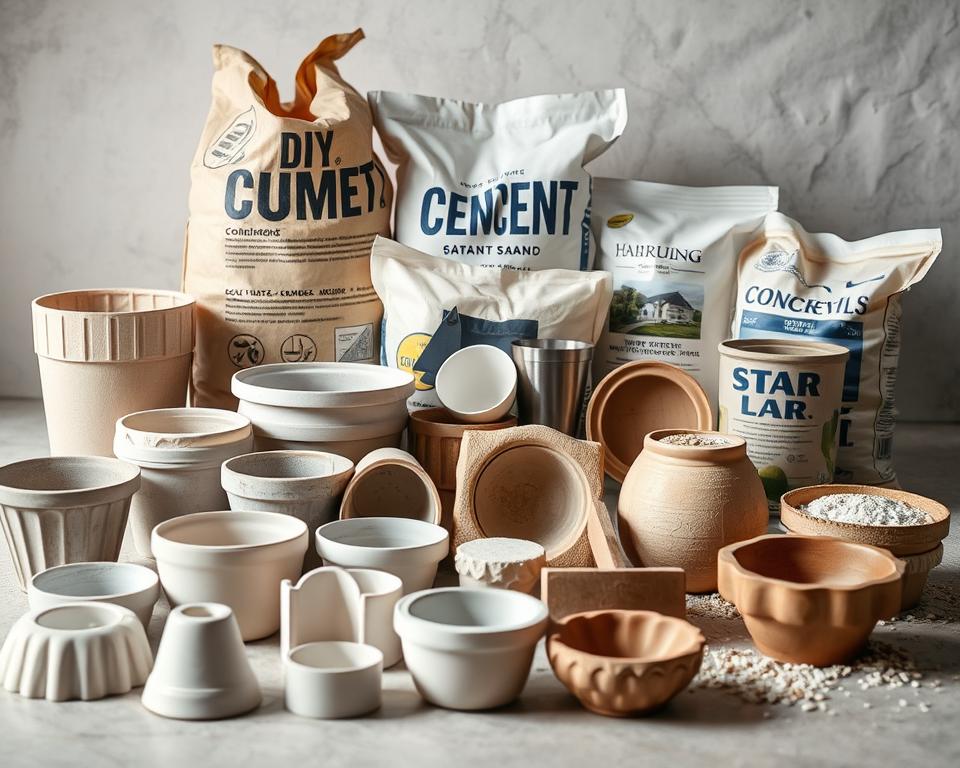 Materialien für Beton-DIY Formen