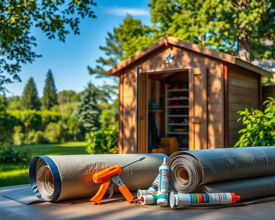 Materialien für Gartenhaus Abdichtung