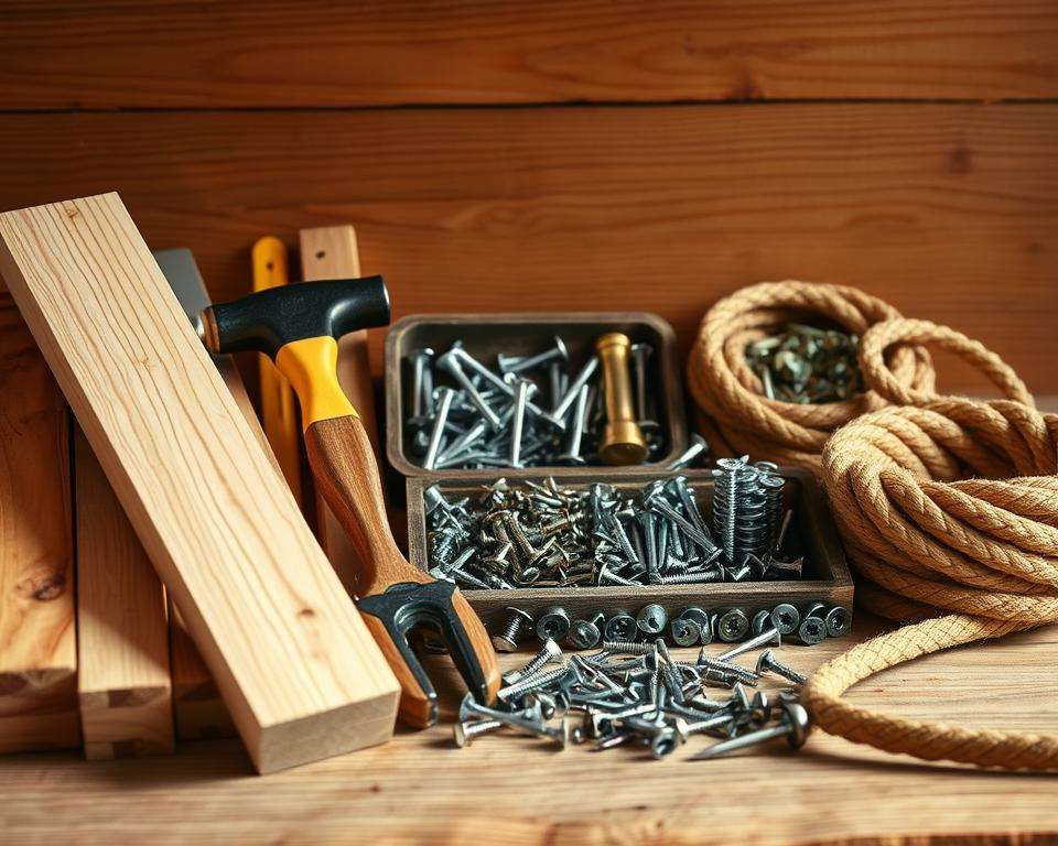 Materialien für Hundehütte