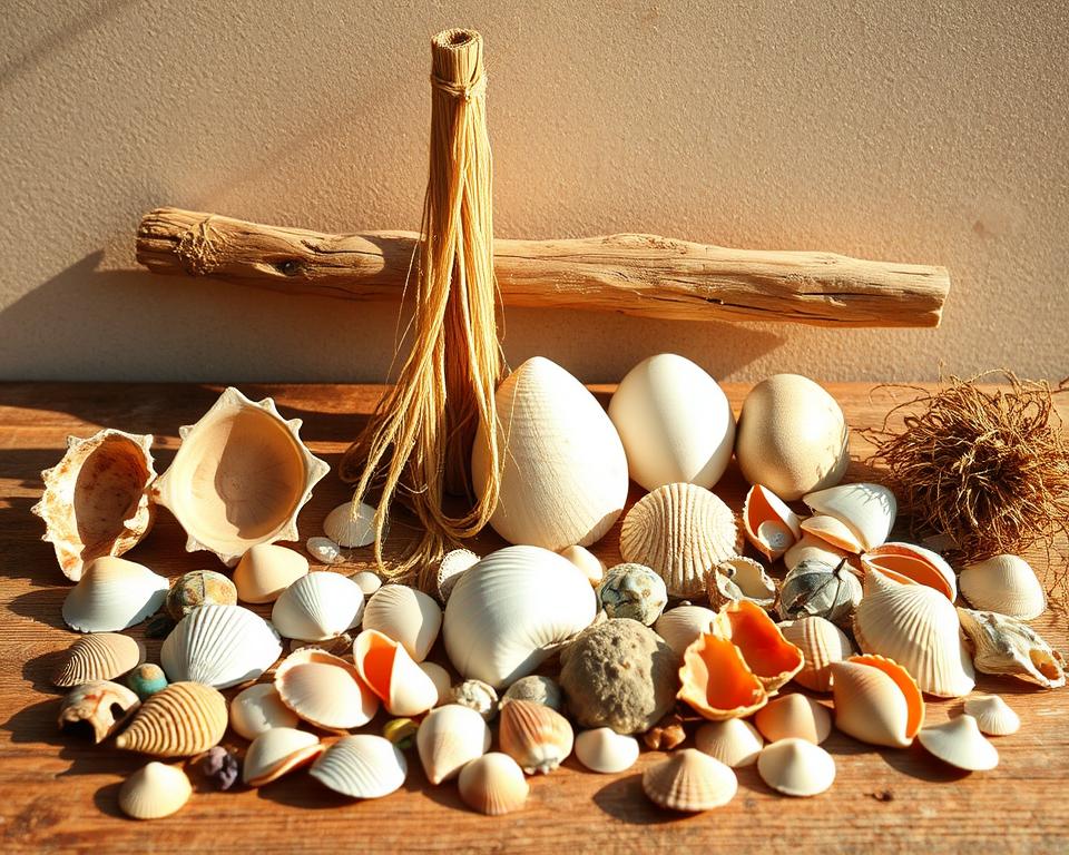 Materialien für Muschelwindspiel