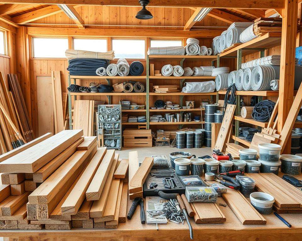 Materialien für Pavillon Versetzen