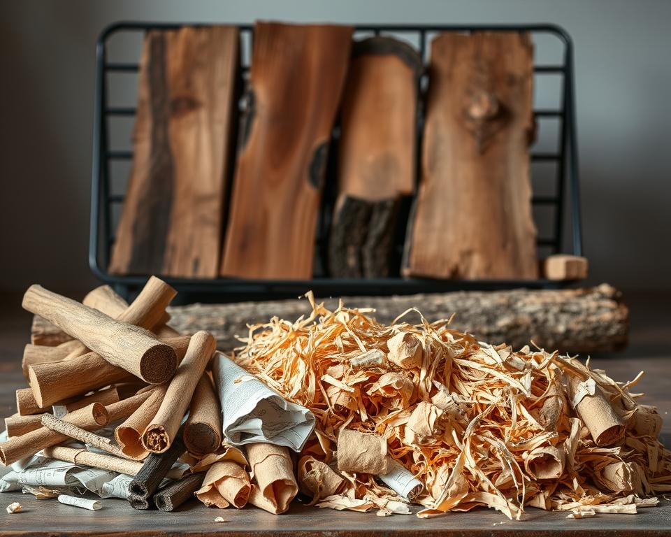 Materialien für Schwedenfeuer