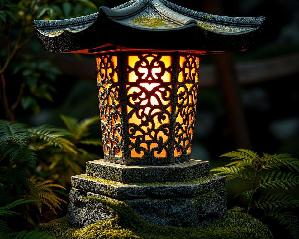 Materialien japanische Steinlaterne Handarbeit