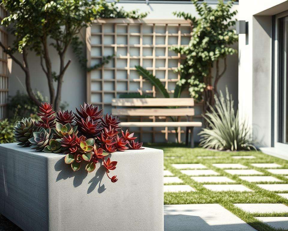 Materialien und Farben im Garten