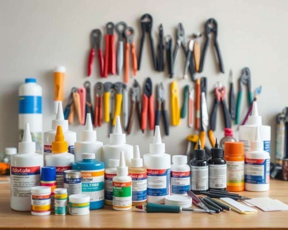 Materialien und Werkzeuge für Kunststoffreparatur