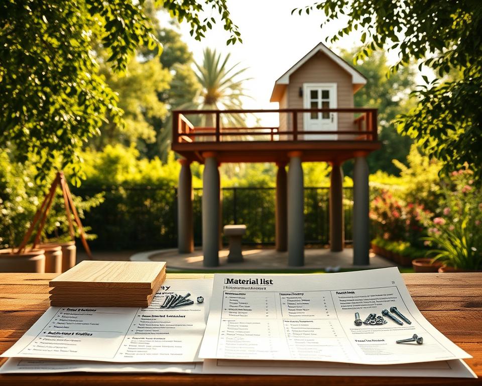 Materialliste Gartenhaus Stelzen