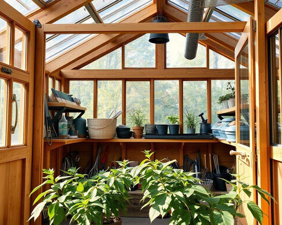 Materialpflege Gewächshaus