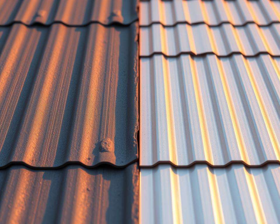 Materialunterschied Stahl und Aluminium Dachplatten Materialunterschied Stahl und Aluminium Dachplatten