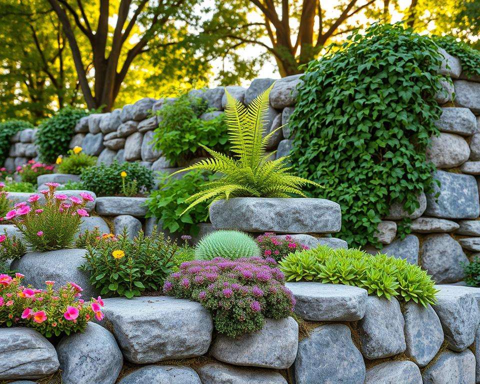 Mauerpflanzen Auswahl für Natursteinmauern