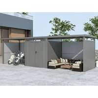 Metall Gerätehaus Modell Style 4,45 m² Spar-Set 4| Rabatt: 26%|3x2m