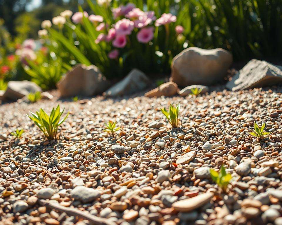 Mineralische Mulchmaterialien für Beetabdeckung