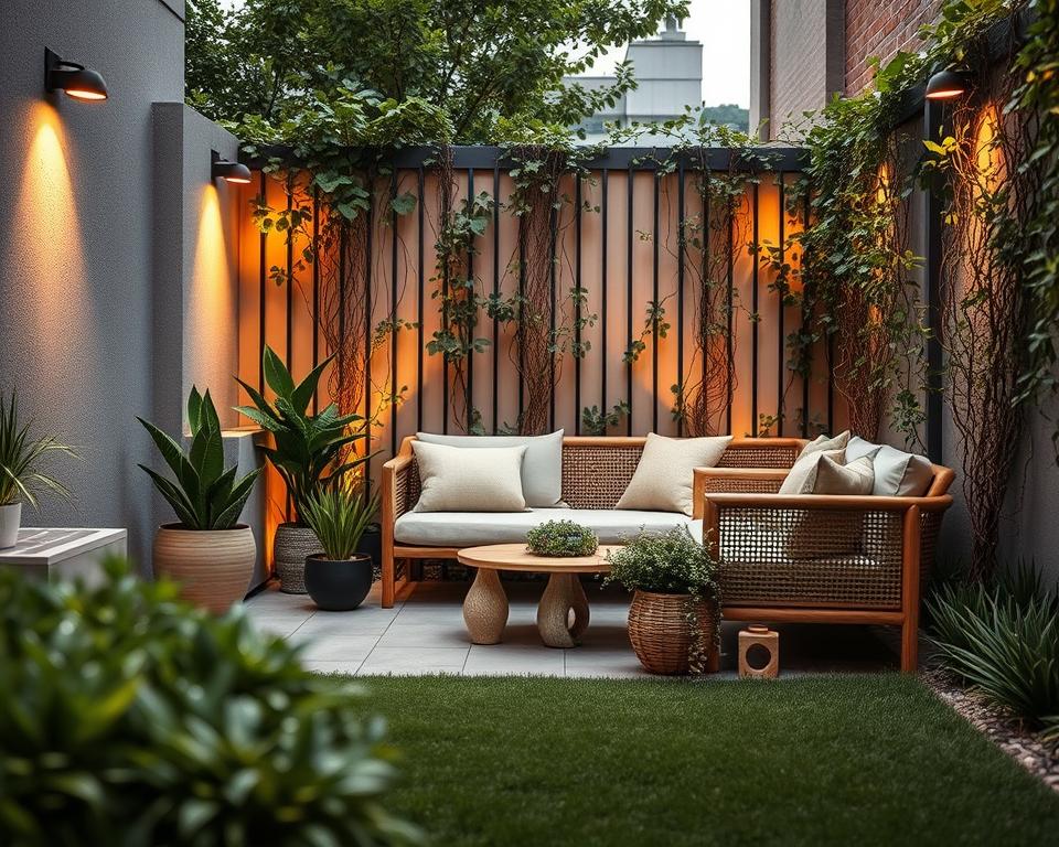Moderne Garten Sitzplätze für kleine Außenbereiche
