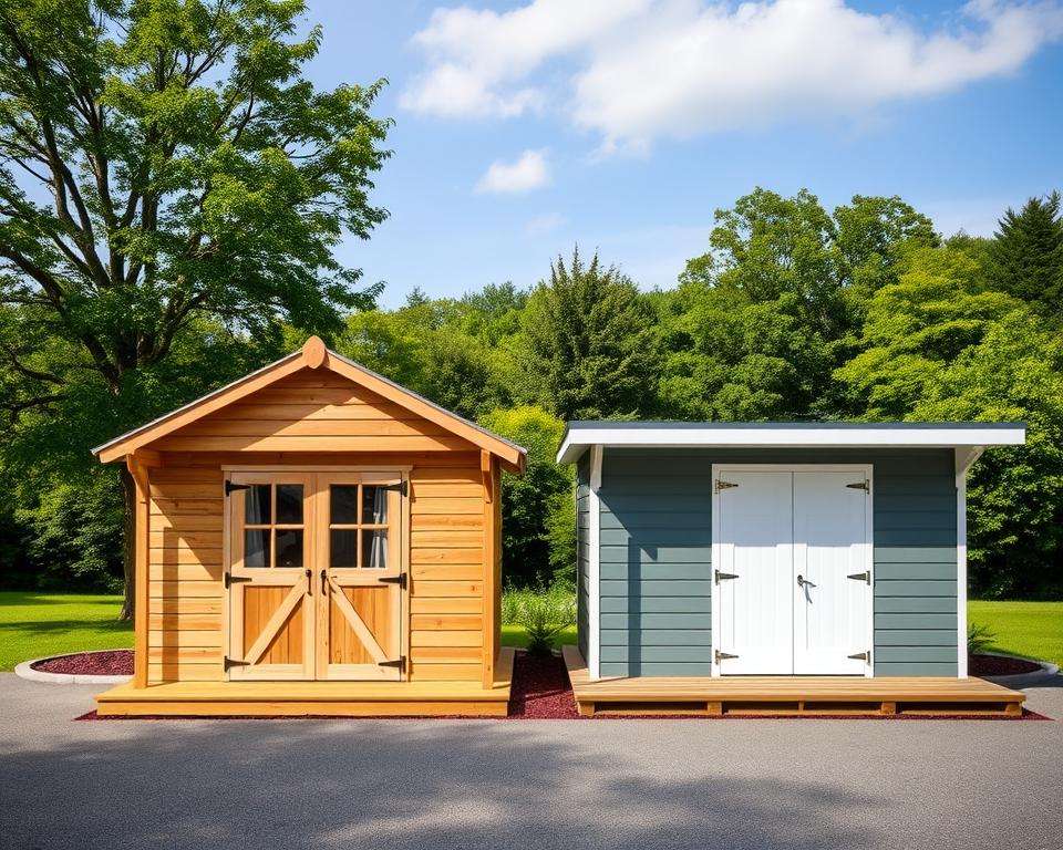 Modularer Schuppen Vergleich