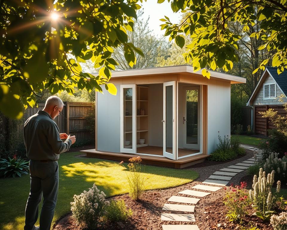 Modulares Gartenhaus Aufbau