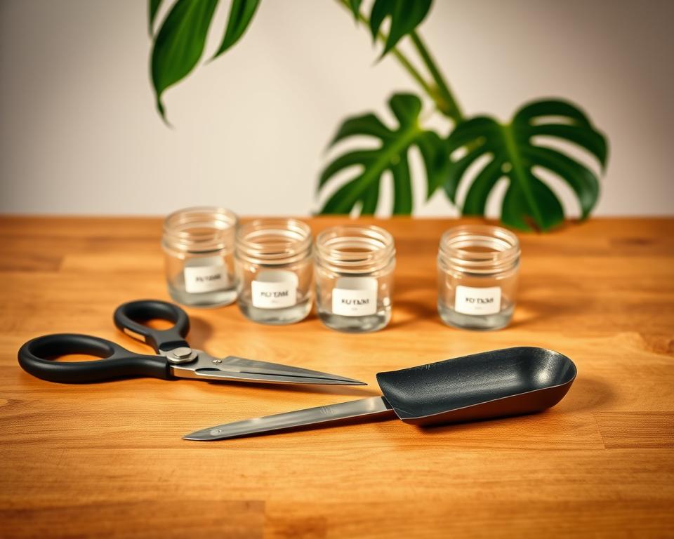 Monstera Vermehrung Werkzeuge