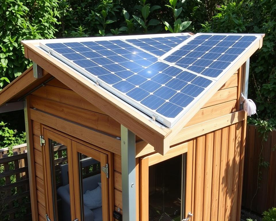 Montagesysteme Solaranlage Gartenhaus