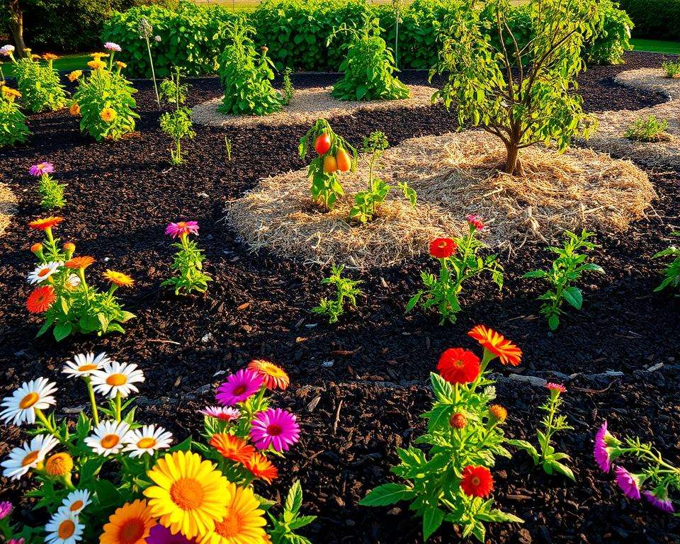 Mulch Anwendung in Gärten