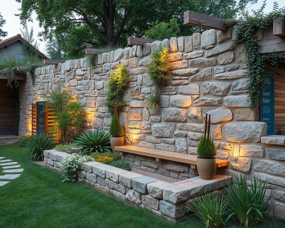 Multifunktionale Gartenmauer Schutz