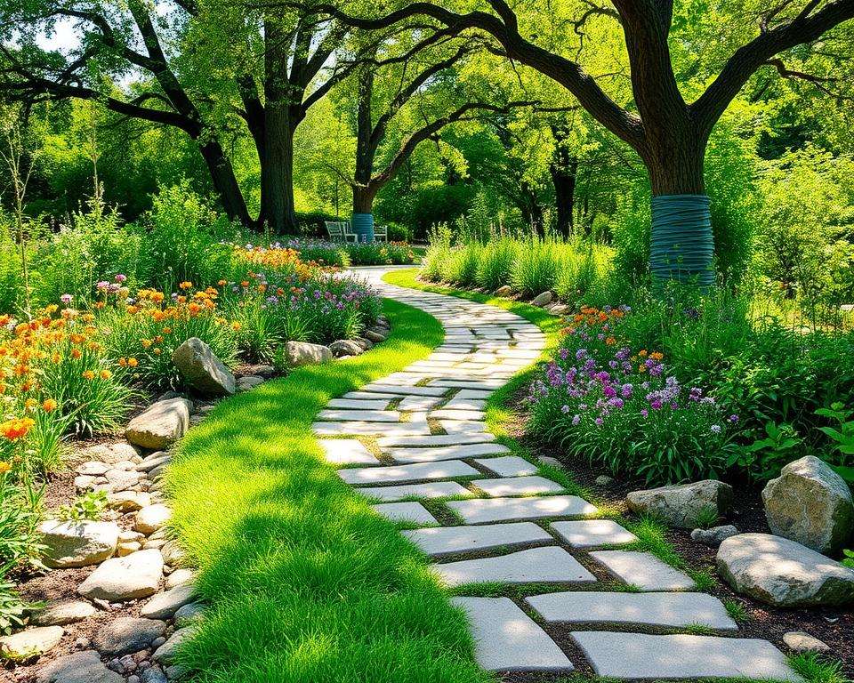 Nachhaltige Materialien für Gartenwege