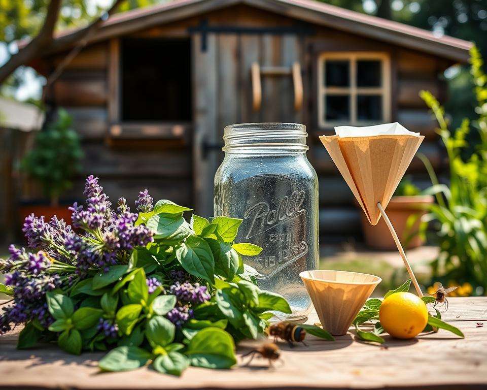 Natürliche Abwehrmittel und DIY-Fliegenfallen