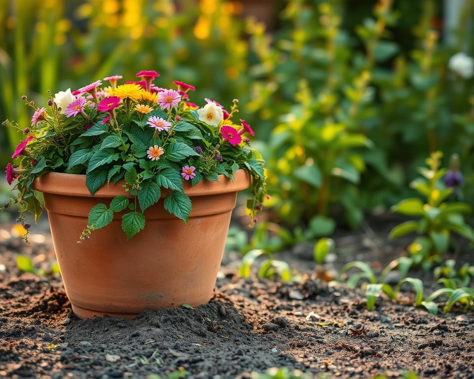 Natürliche Ameisenbekämpfung mit Blumentopf