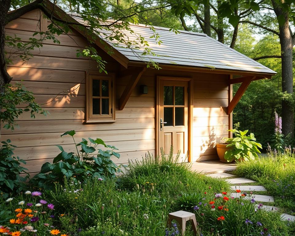 Naturfreundliche Gartenhaus-Oberflächenbehandlung