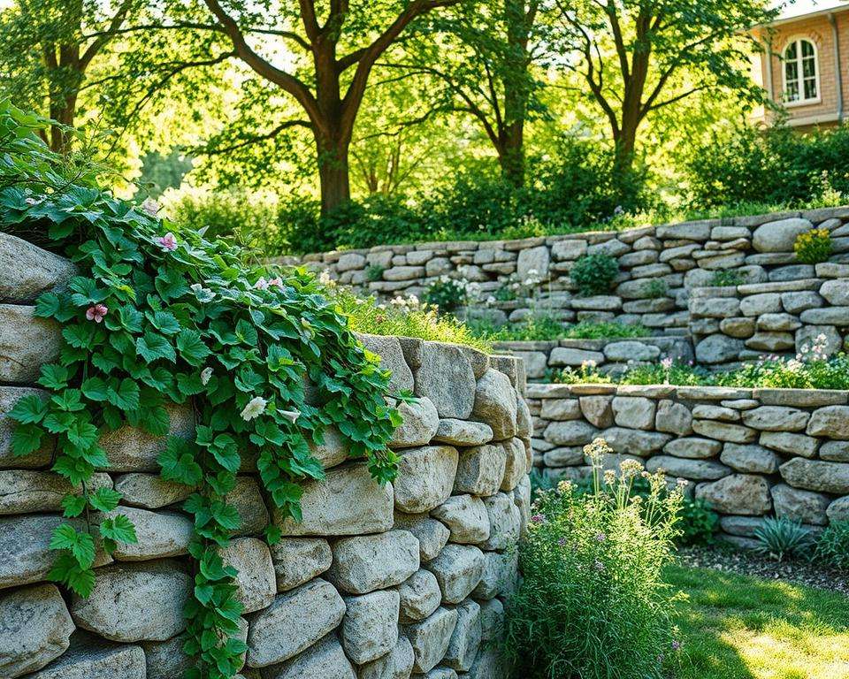 Natursteinmauer Typen für Bepflanzung
