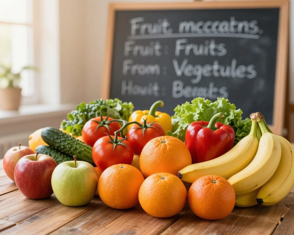 Obst und Gemüse Klassifikation