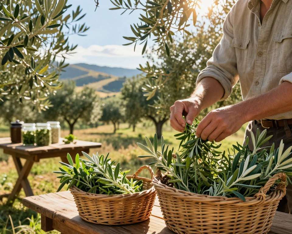 Olivenkraut ernten und lagern Olivenkraut ernten und lagern